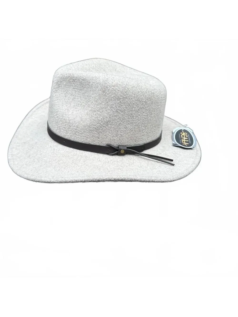 Scala Hats Jolene Provato Knit Safari Fedora Hat - Heathered Taupe NWT